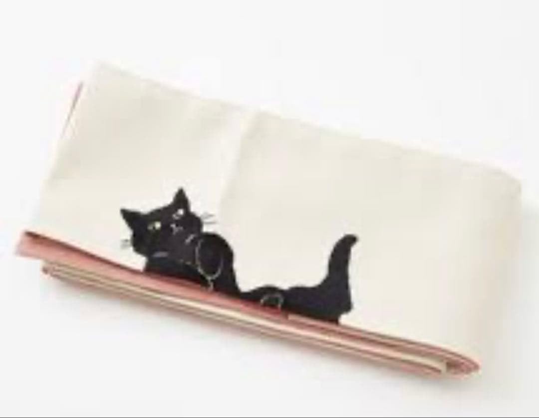 ふりふ　半巾帯　ごろん猫 Amazon.co.jp: ふりふ ネコ 猫 半巾帯 ごろん猫 ホワイト 黒猫 赤裏地